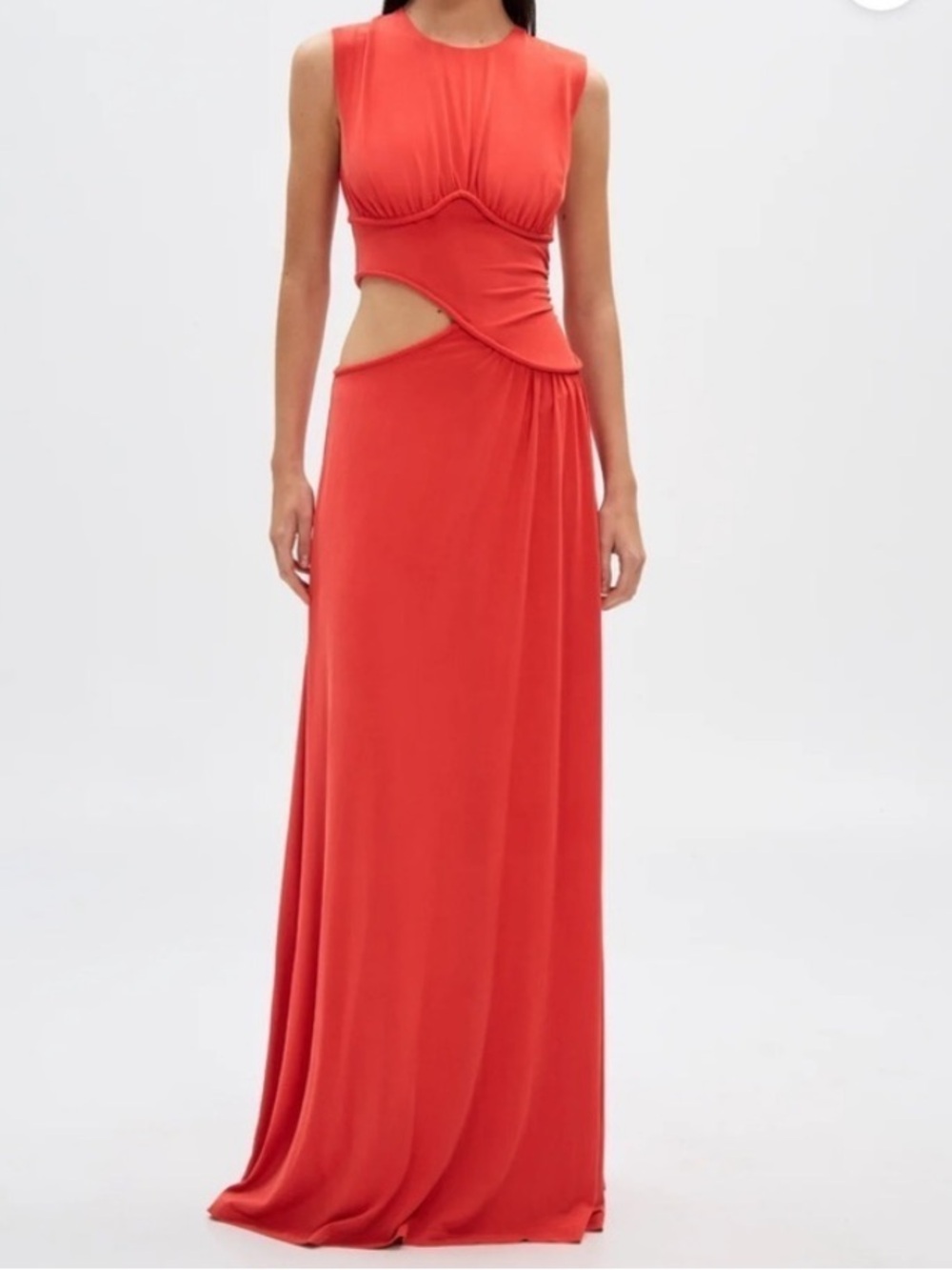 Misha Sleeveless Cut-out Sierra Jersey Gown Size XL